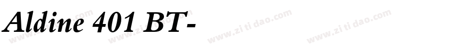 Aldine 401 BT字体转换